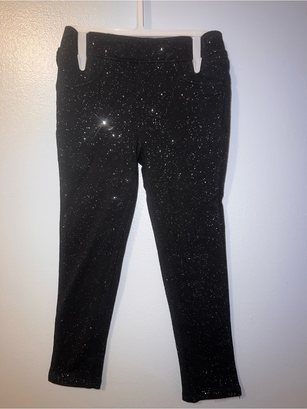 Jumping Beans Black Sparkle Jeggings- NWT- Girls Size 3T